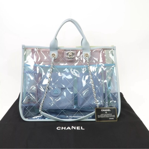 💎✨ GORGEOUS ✨💎 RUNWAY CHANEL CLEAR TOTE COCO SPLASH - Picture 3 of 14